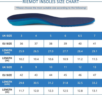 Einlegesohlen Sport Komfort Arch Support Dämpfung Atmungsaktiv Gr.36-47