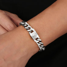 Herren Armband mit Löwe Kopf Verschluss, 18K Gold