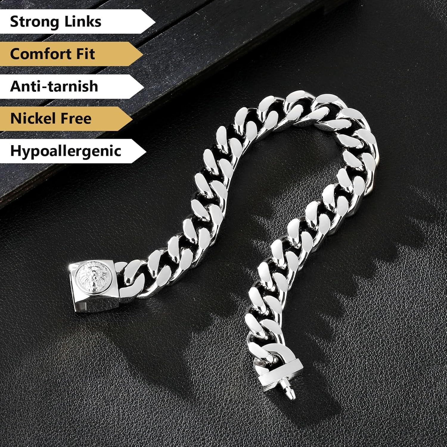 Armband mit Löwe Kopf Verschluss, Gold