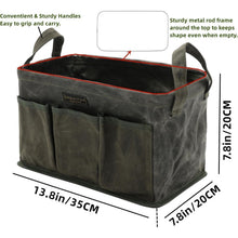 Werkzeugtasche aus gewachster Leinwand, Armeegrün