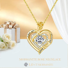 Moissanit Halskette Damen 925 Silber Rosegold 1 Karat