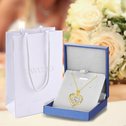 Moissanite Halskette Damen Silber 925 Rosegold Herz Anhänger 1 Karat