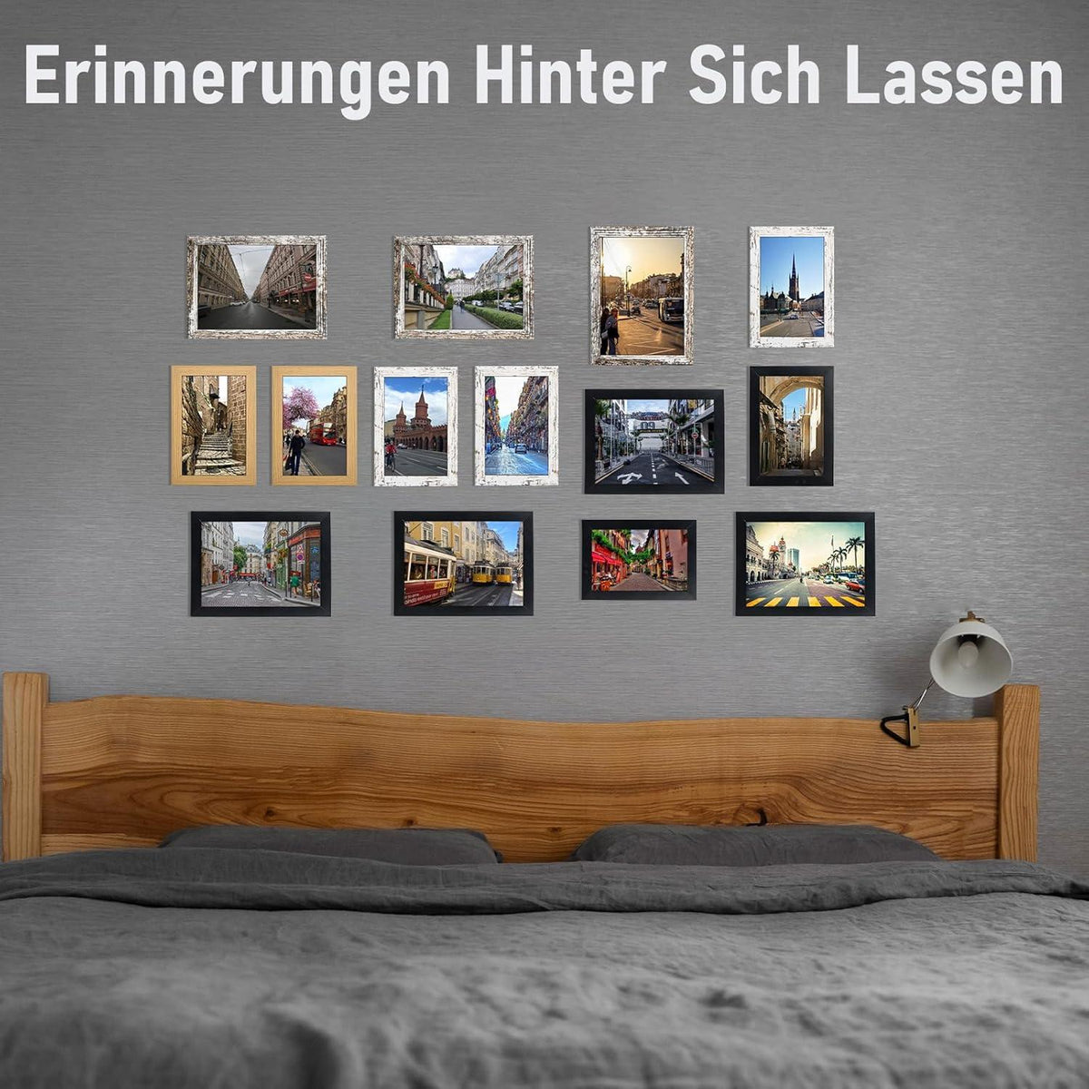 20er Set Bilderrahmen 10x15cm MDF Holz Acrylglas Wand Hängen Portrait