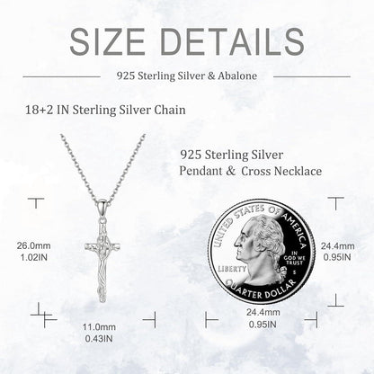 Kreuz Halskette Sterling Silber Baum des Lebens Anhänger 925