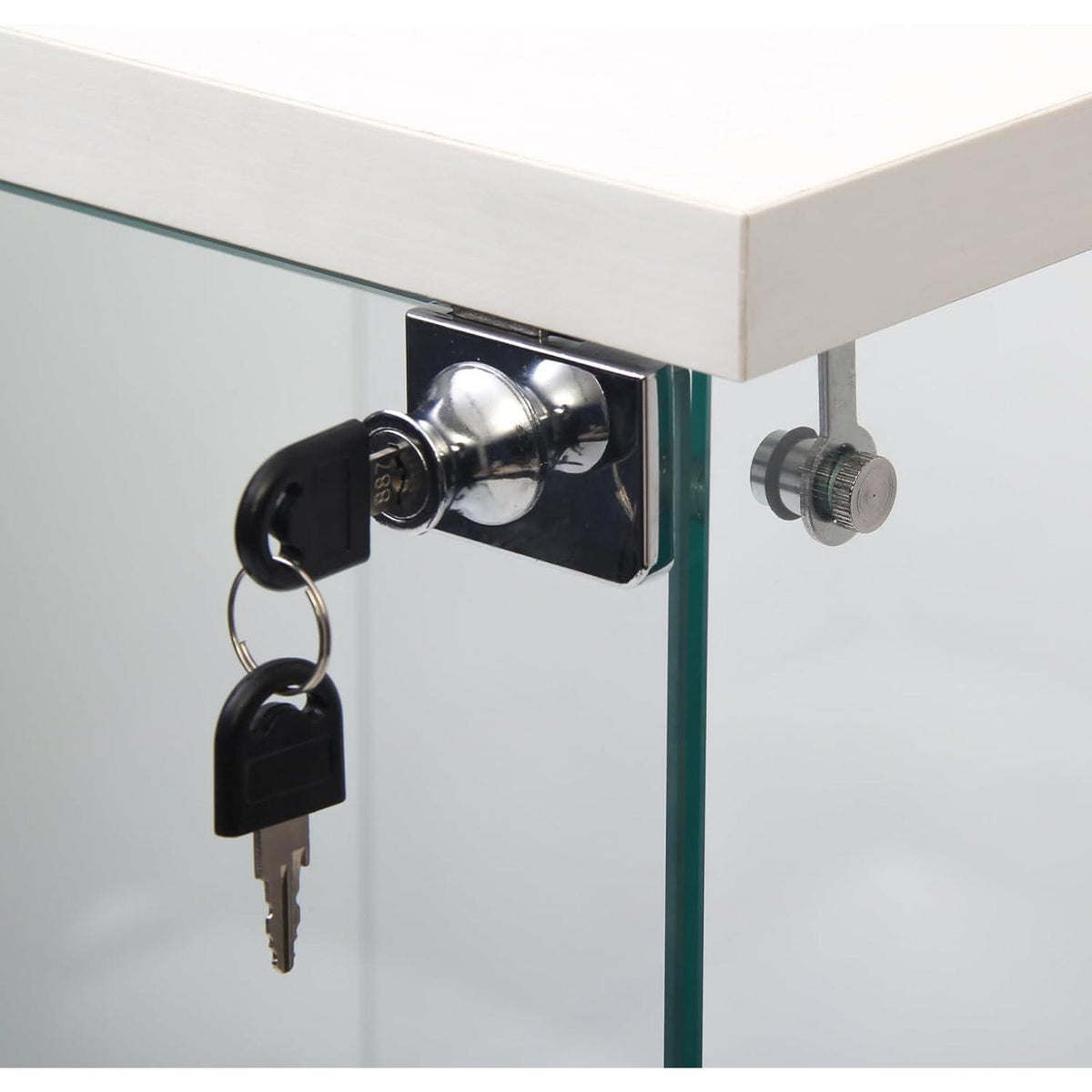 Moderne Glasvitrine mit 3 Böden für Sammlerstücke & Dekoration