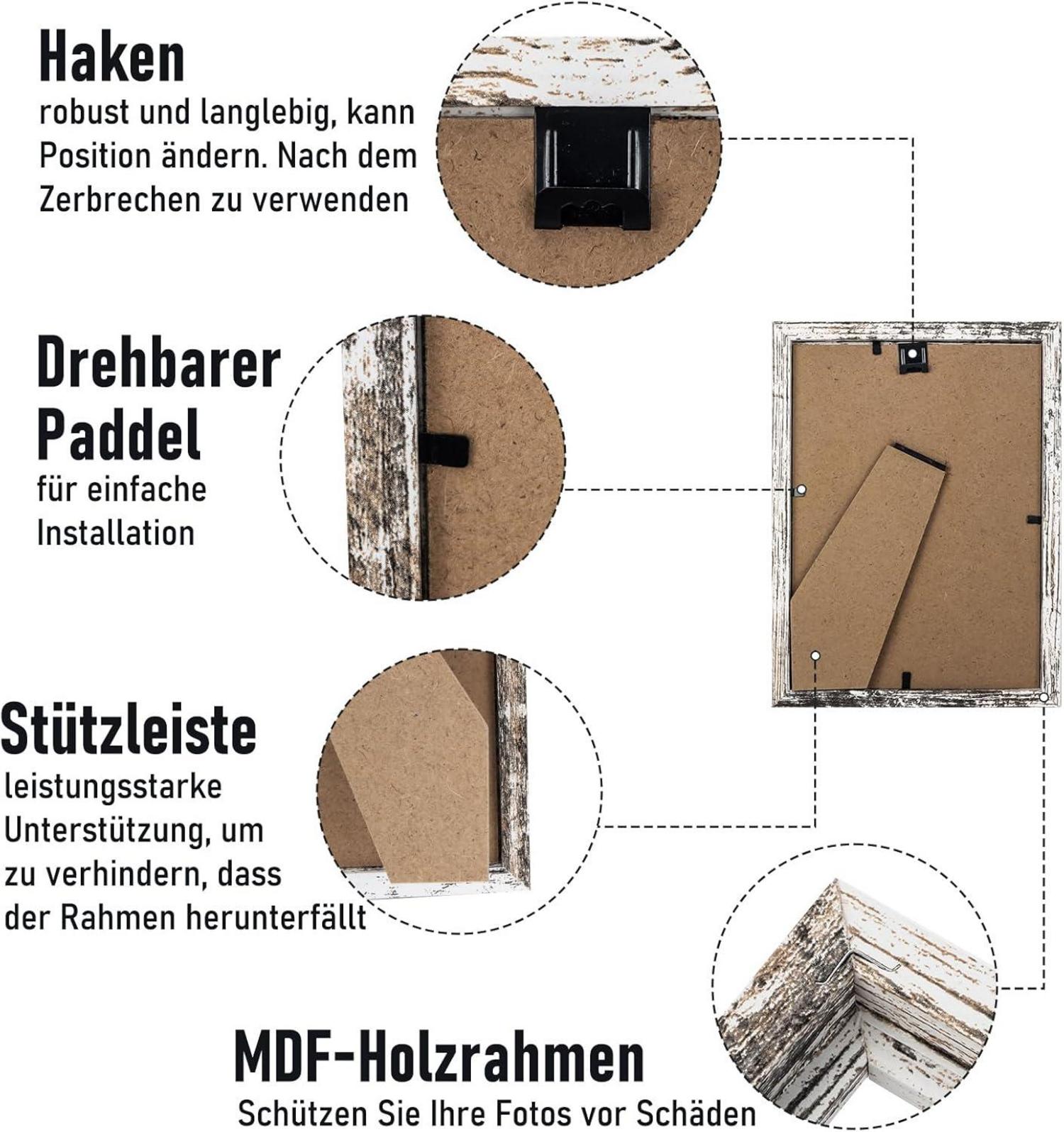 20er Set Bilderrahmen 13x18 cm Acrylglas Weiß Wand Tisch Aufsteller