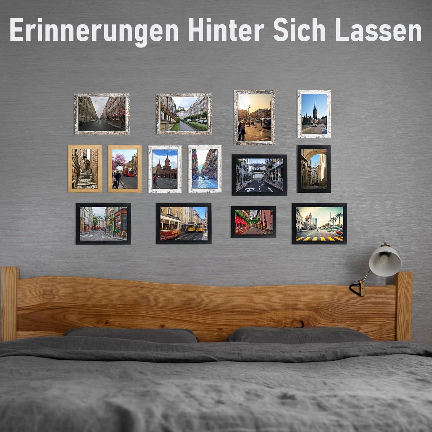 20er Set MDF Bilderrahmen 13x18cm - Weiß Acrylglas Fotorahmen