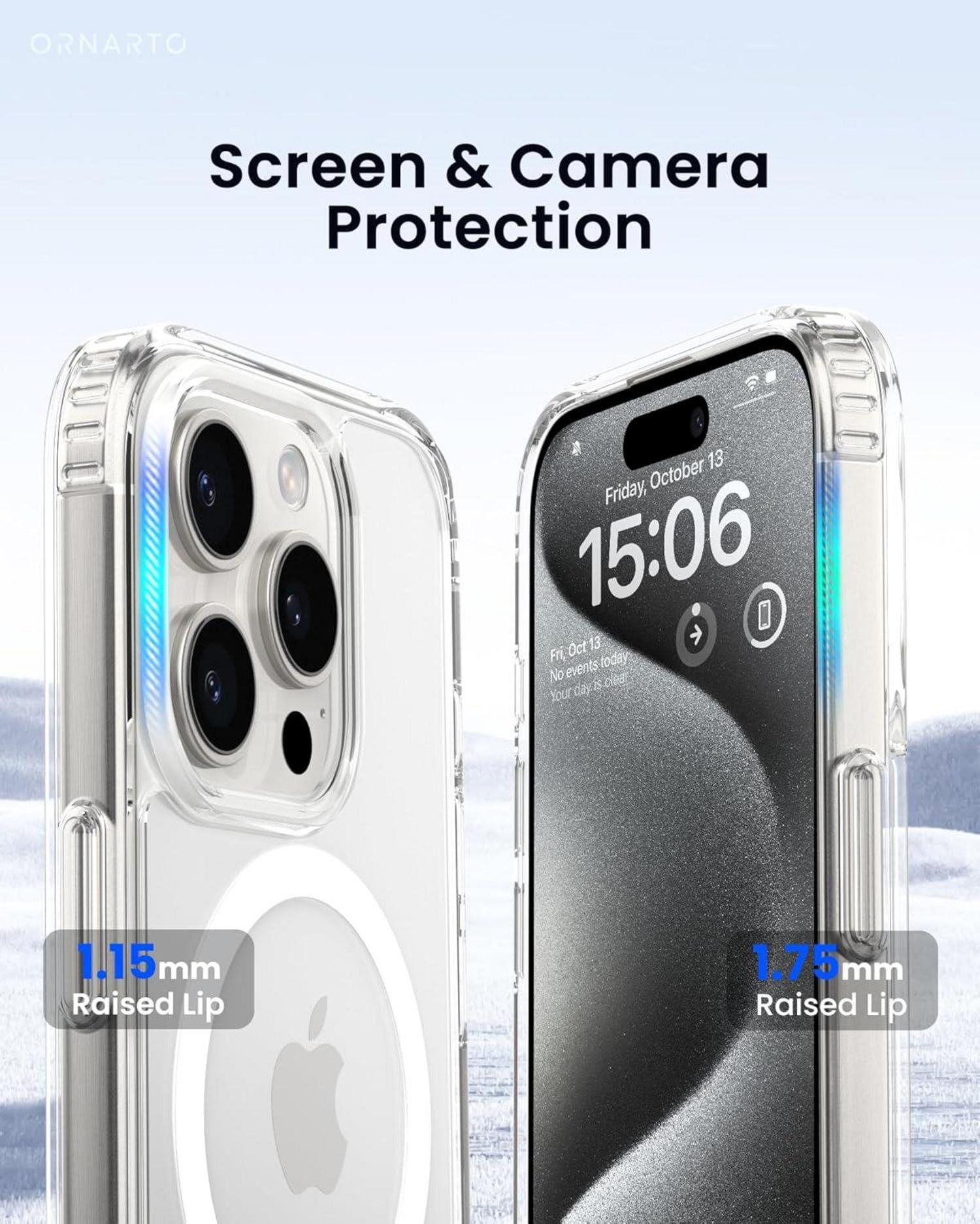Hülle iPhone 15 Pro Max MagSafe Anti-Vergilbung stoßfeste Schutzhülle
