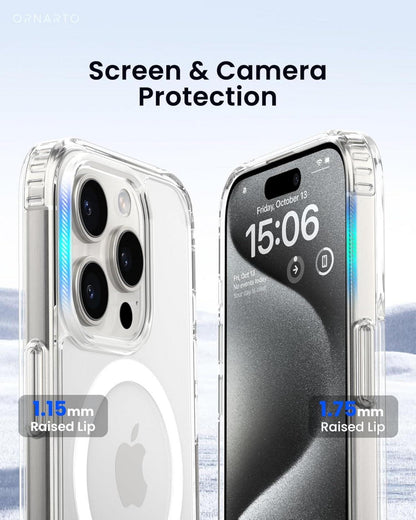 Hülle iPhone 15 Pro Max MagSafe Anti-Vergilbung stoßfeste Schutzhülle