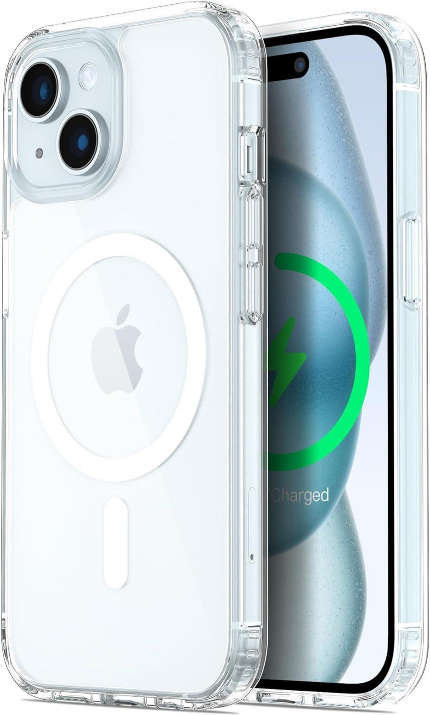 Transparente iPhone 15 Hülle mit MagSafe & Anti-Vergilbung