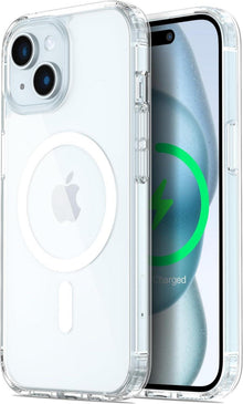 Transparente iPhone 15 Hülle mit MagSafe & Anti-Vergilbung