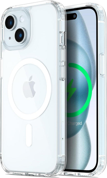 Transparente iPhone 15 Hülle mit MagSafe & Anti-Vergilbung