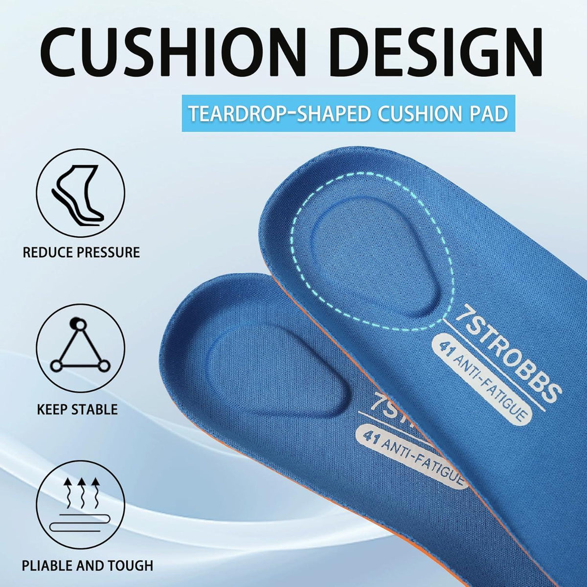 Komfort Einlegesohlen Herren Stiefel Sneaker Laufschuhe Blau