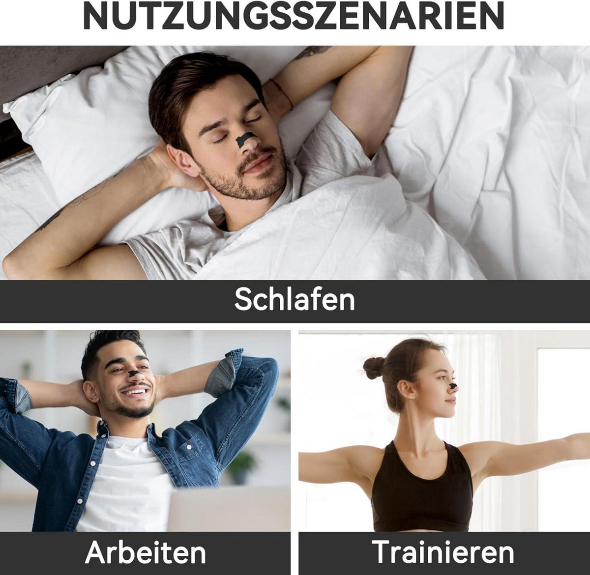 50 Nasenpflaster gegen Schnarchen und Nasenverstopfung