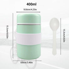 Isolierter Edelstahl Eintopfbecher 400ml Grün