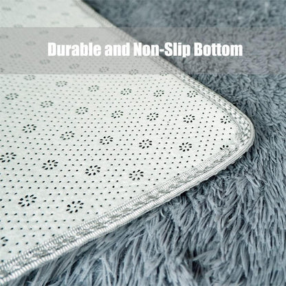 Flauschiger Shaggy Teppich Wohnzimmer 200x300cm Khaki