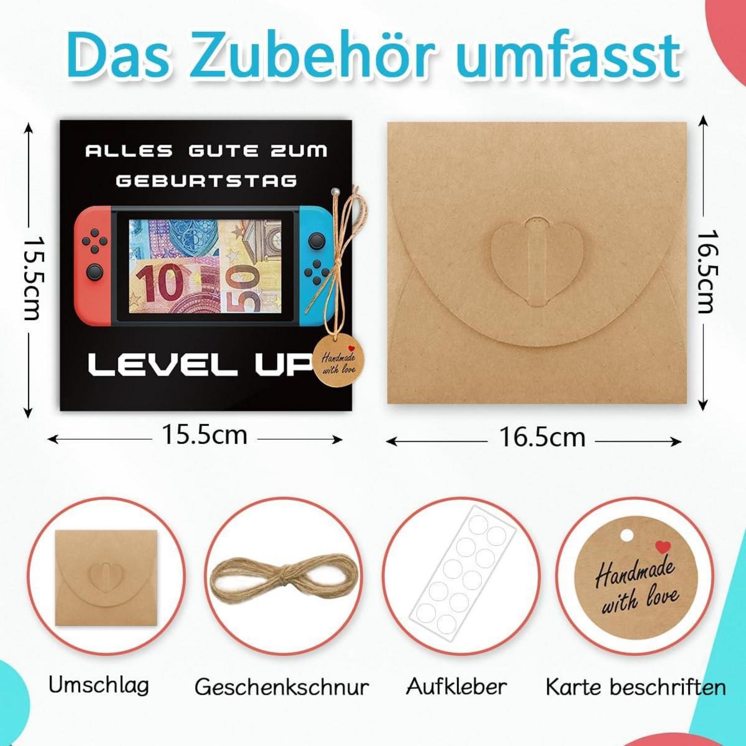 Geldgeschenke Gamepad Verpackung mit Umschlägen, Gaming Deko