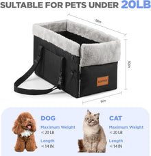Mittelkonsole Hundesitz für kleine Hunde bis 9 kg, waschbar
