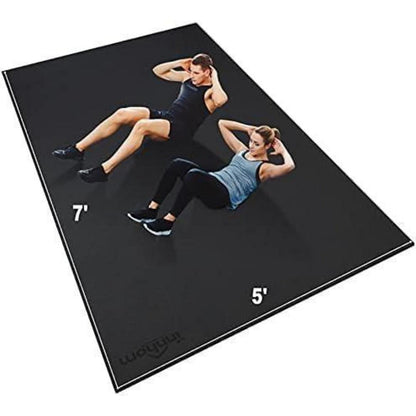 Fitness Bodenschutzmatte rutschfest 213x152x0,7cm Schwarz