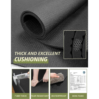 Fitness Bodenschutzmatte rutschfest 213x152x0,7cm Schwarz