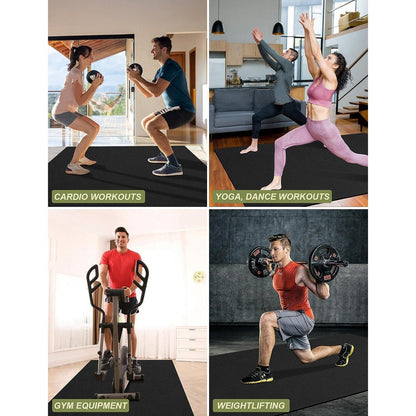 Fitness Bodenschutzmatte rutschfest 213x152x0,7cm Schwarz