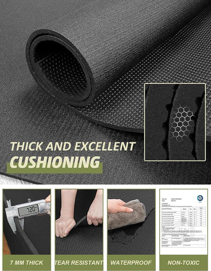 innhom Fitness Unterlegmatte 213x152x0,7cm Schwarz - rutschfest & hochstrapazierfähig