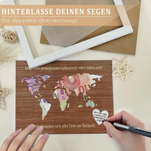 Personalisierter Bilderrahmen Weltkarte Geldgeschenk