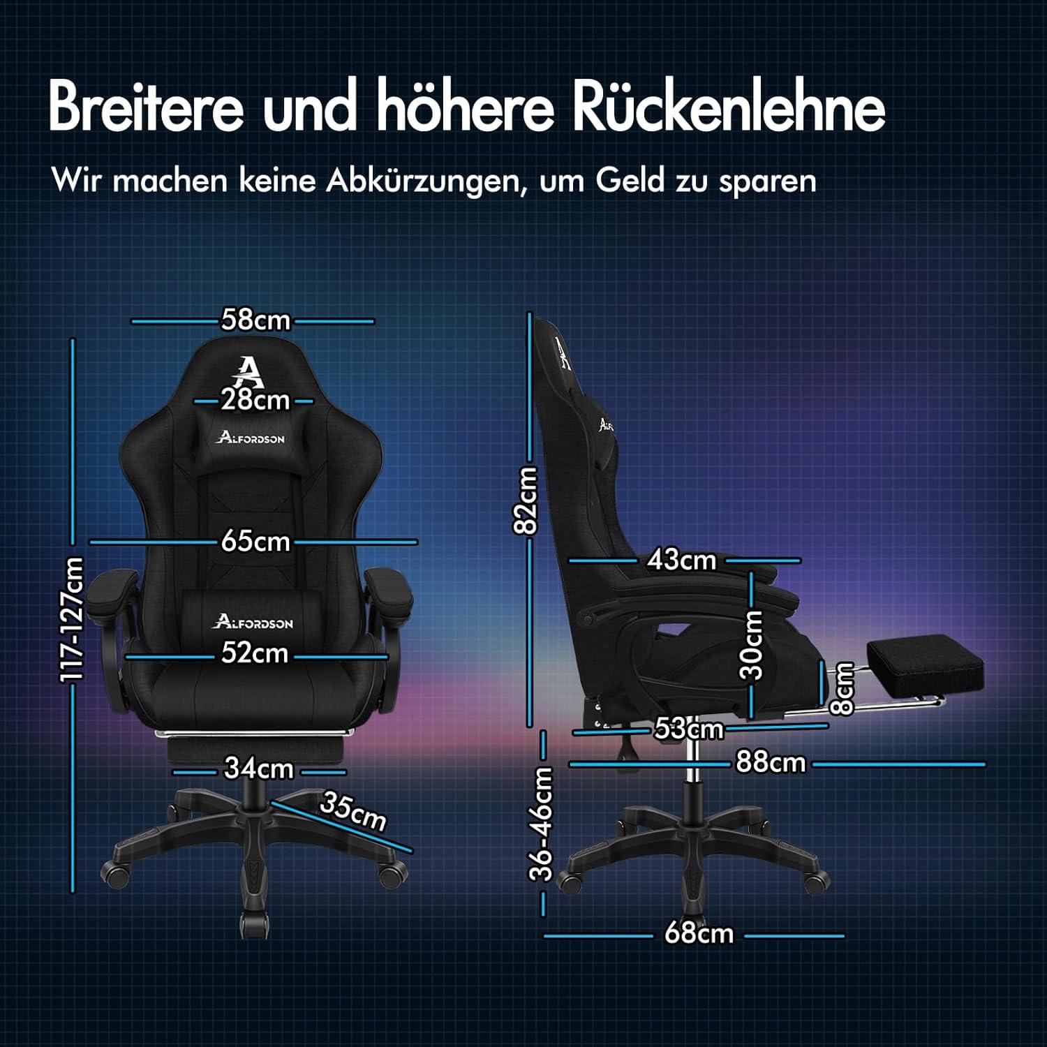 Gaming Stuhl mit Massagefunktion, Ergonomischer