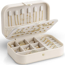 Reise Schmuckkästchen in Lederoptik, Beige