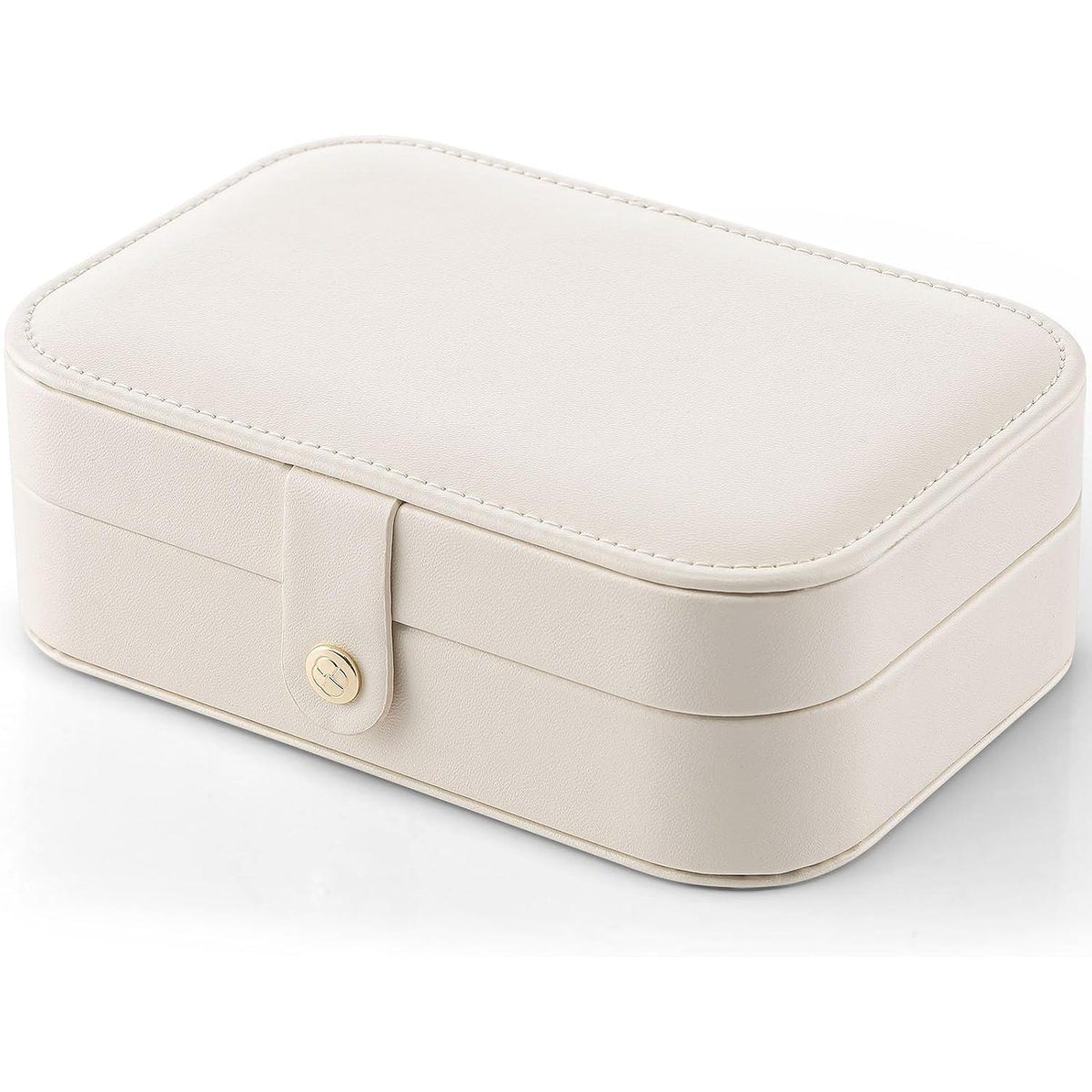 Reise Schmuckkästchen in Lederoptik, Beige