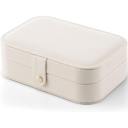 Reise Schmuckkästchen in Lederoptik, Beige