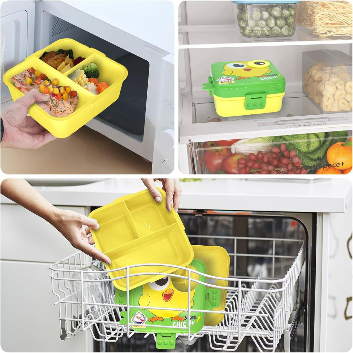 IJIAMY Brotdose Kinder mit Fächern Auslaufsicher Lunchbox Jausenbox Bento Box Snackbox