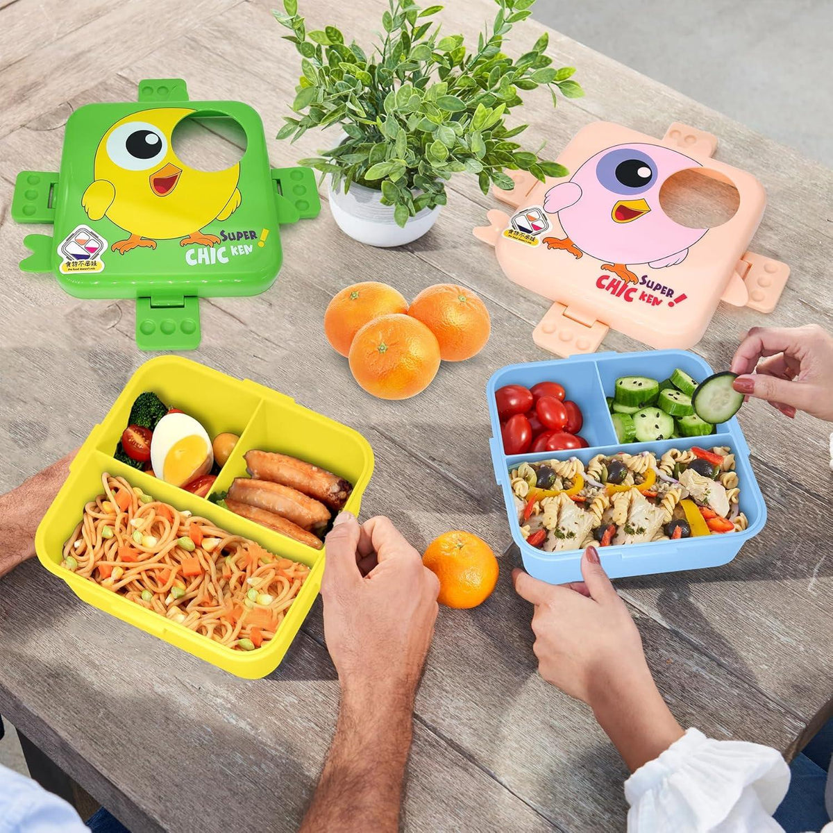 Brotdose Kinder mit Fächern Auslaufsicher Lunchbox Jausenbox für