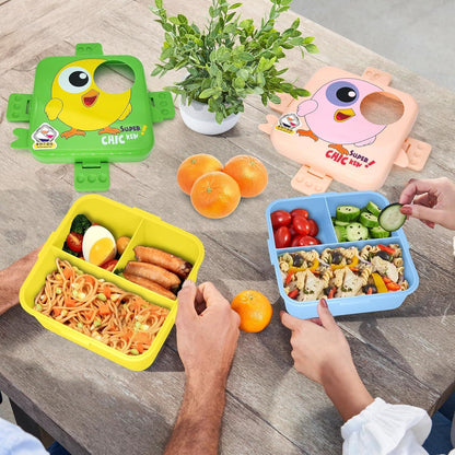 Brotdose Kinder mit Fächern Auslaufsicher Lunchbox Jausenbox für