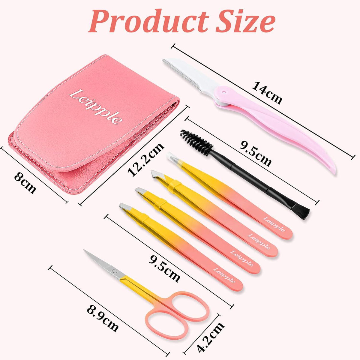 Pinzette Set 7-teilig Frauen Edelstahl Pinzetten Augenbrauen Makeup