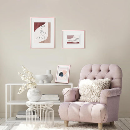 Aluminium Bilderrahmen 20x25 cm Rose Gold 2er Pack Plexiglas