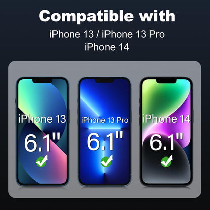 Tentoki iPhone 13/13 Pro / 14 Sichtschutz Panzerglas 6,1