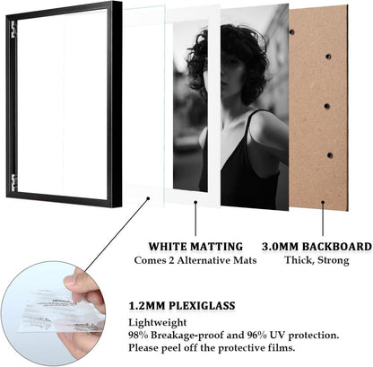 Egofine A4 Aluminum Black Picture Frame with
