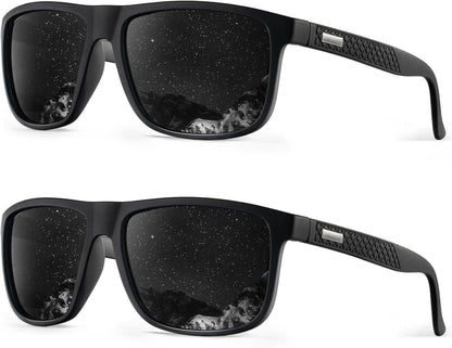 Polarisierte Sonnenbrille UV-400-Schutz Sport Fahren 2er Set