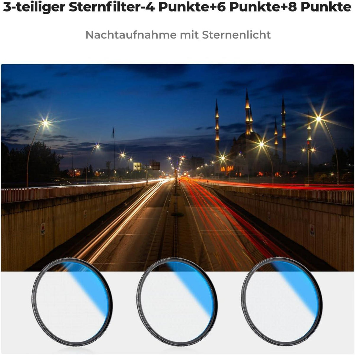K&F Concept Nano K-Serie 55mm Sternfilter 4 6 8 Punkte