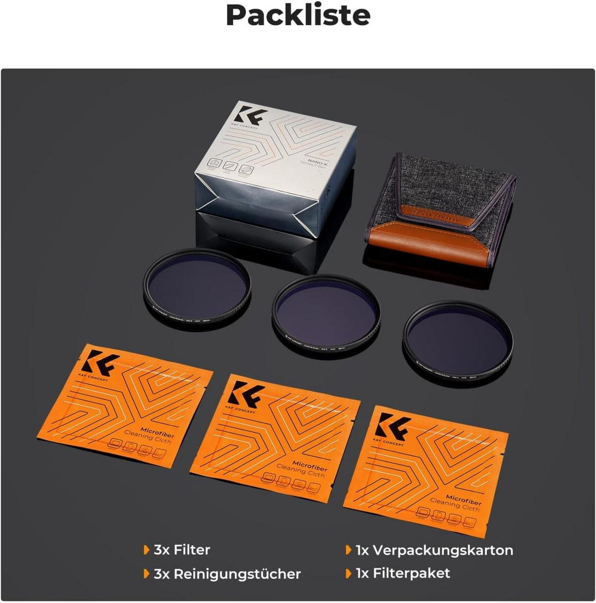 K&F Concept Nano K-Serie 55mm Sternfilter Set 4 6 8 Punkte