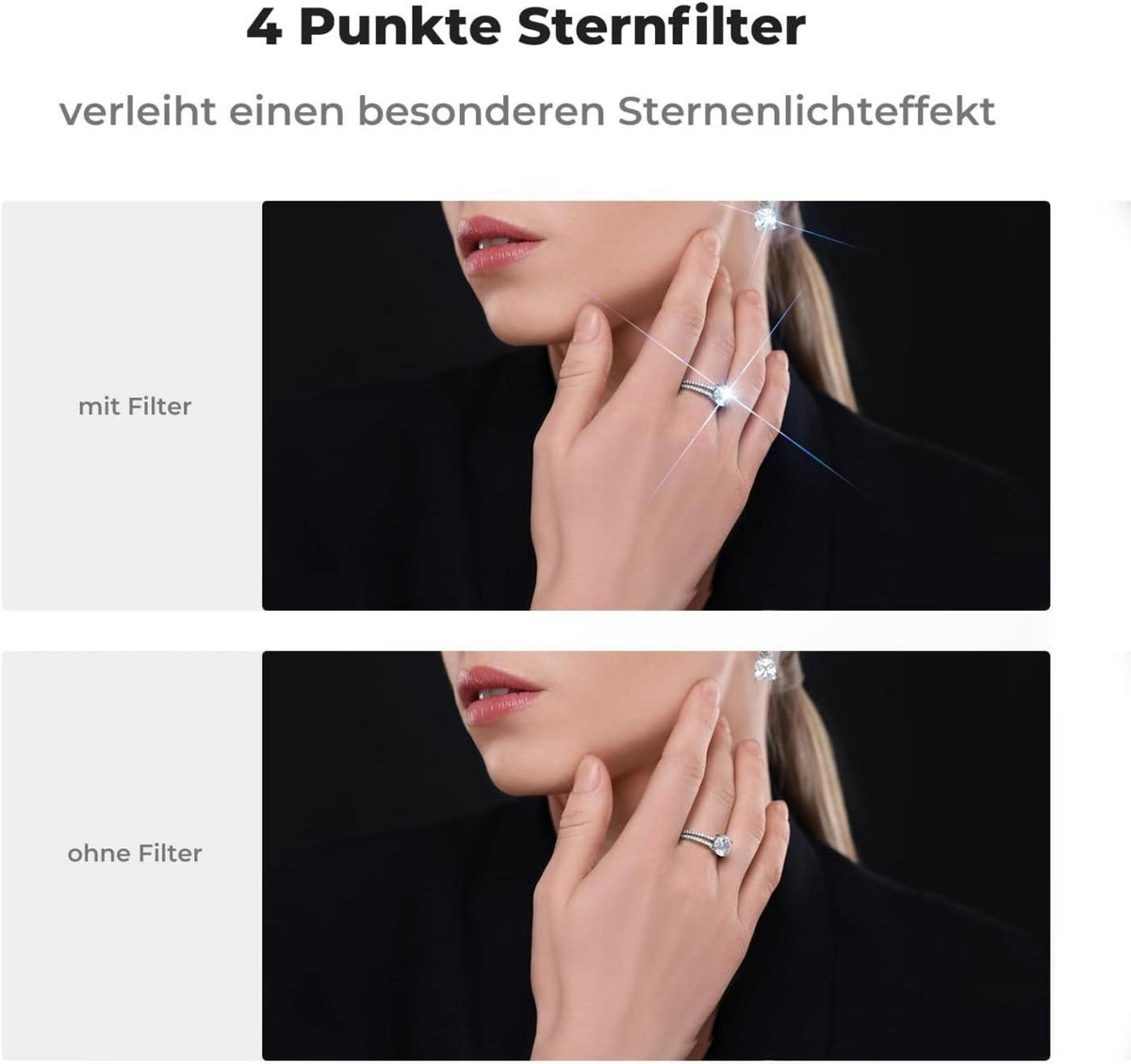 67mm Sternfilter Set 4/6/8 Punkte für Sternenlichteffekte