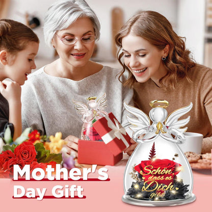 Ewige Rose Engel Figur Infinity Rose Geschenk für Freundin