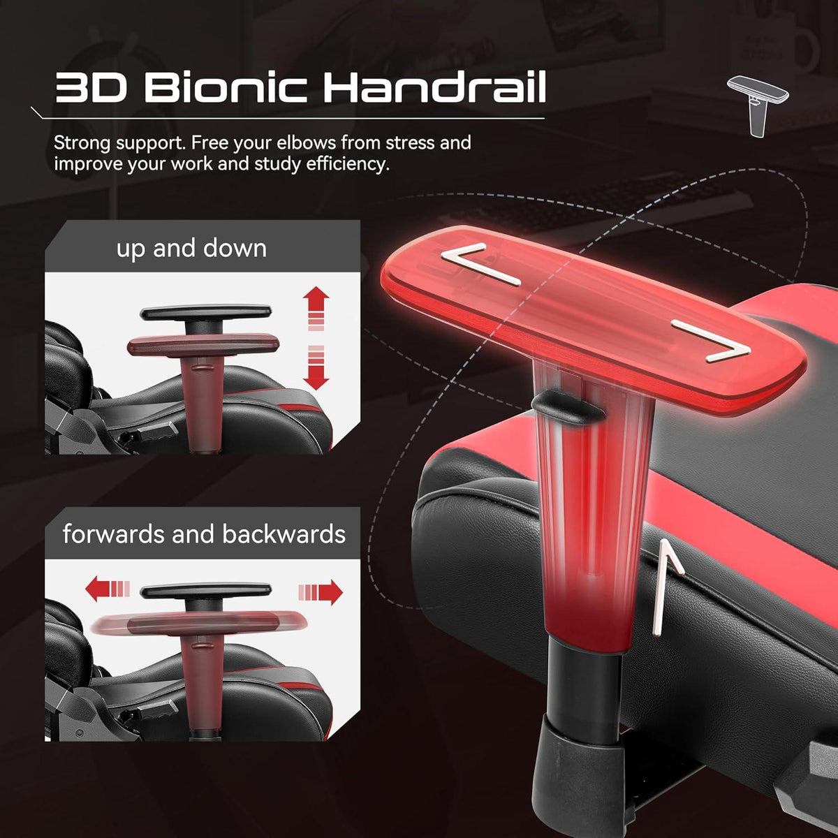 Gaming Chair Ergonomisch Höhenverstellbar Racing Style Gamer Stuhl