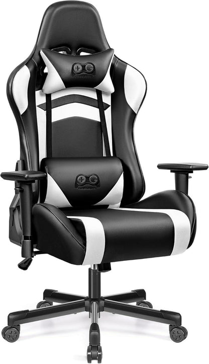 Ergonomischer Gaming Chair mit Kopfstütze und Lendenwirbelstütze