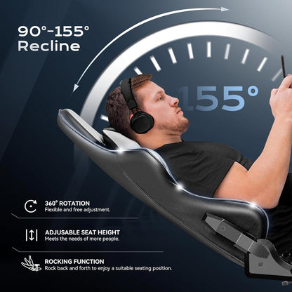 OneGame Gaming Stuhl Schwarzweiß Ergonomisch höhenverstellbar