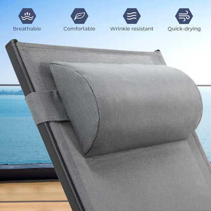 Aluminium Sonnenliege XXL Set mit Beistelltisch und