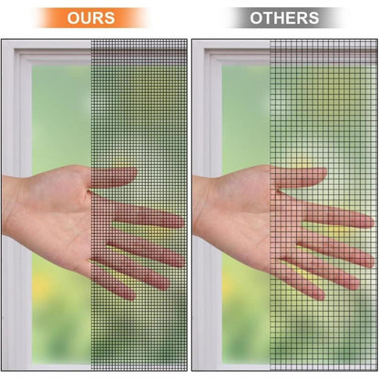 Fliegengitter Fenster 250x120cm, Schneidbar & Klettverschluss