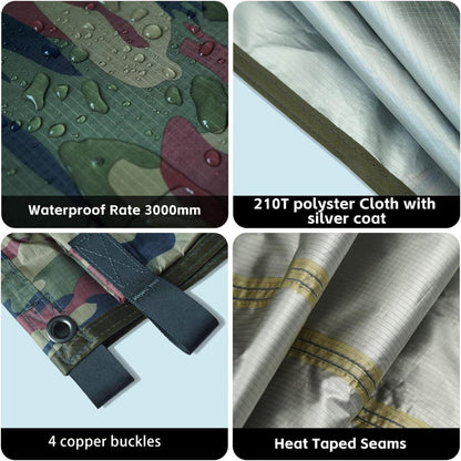 Ultraleicht 3x4 Tarp Zeltplane Wasserdicht Sonnensegel Hängematte