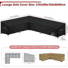 Gartenlounge Abdeckplane L-Form | Wasserdicht & Windfest